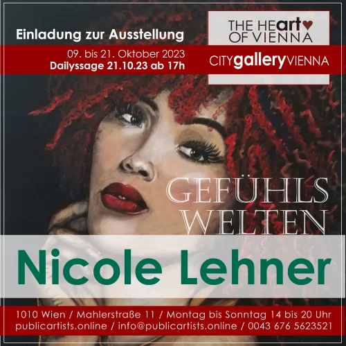 Nicole Lehner zeigt GEFÜHLSWELTEN in der CITYgalleryVIENNA