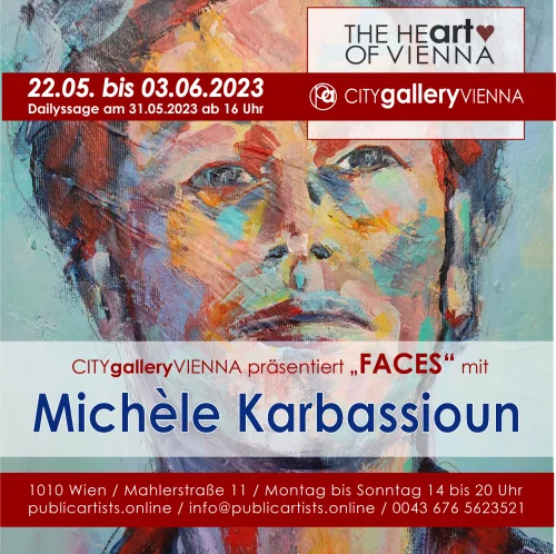 Michèle Karbassioun CITYgalleryVIENNA'da FACES sergisini açıyor