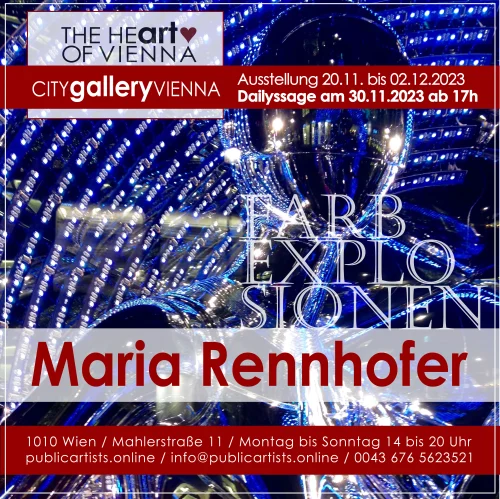 Maria Rennhofer a CITYgalleryVIENNA-ban mutatja be a FARBEXPLOSIONS-t