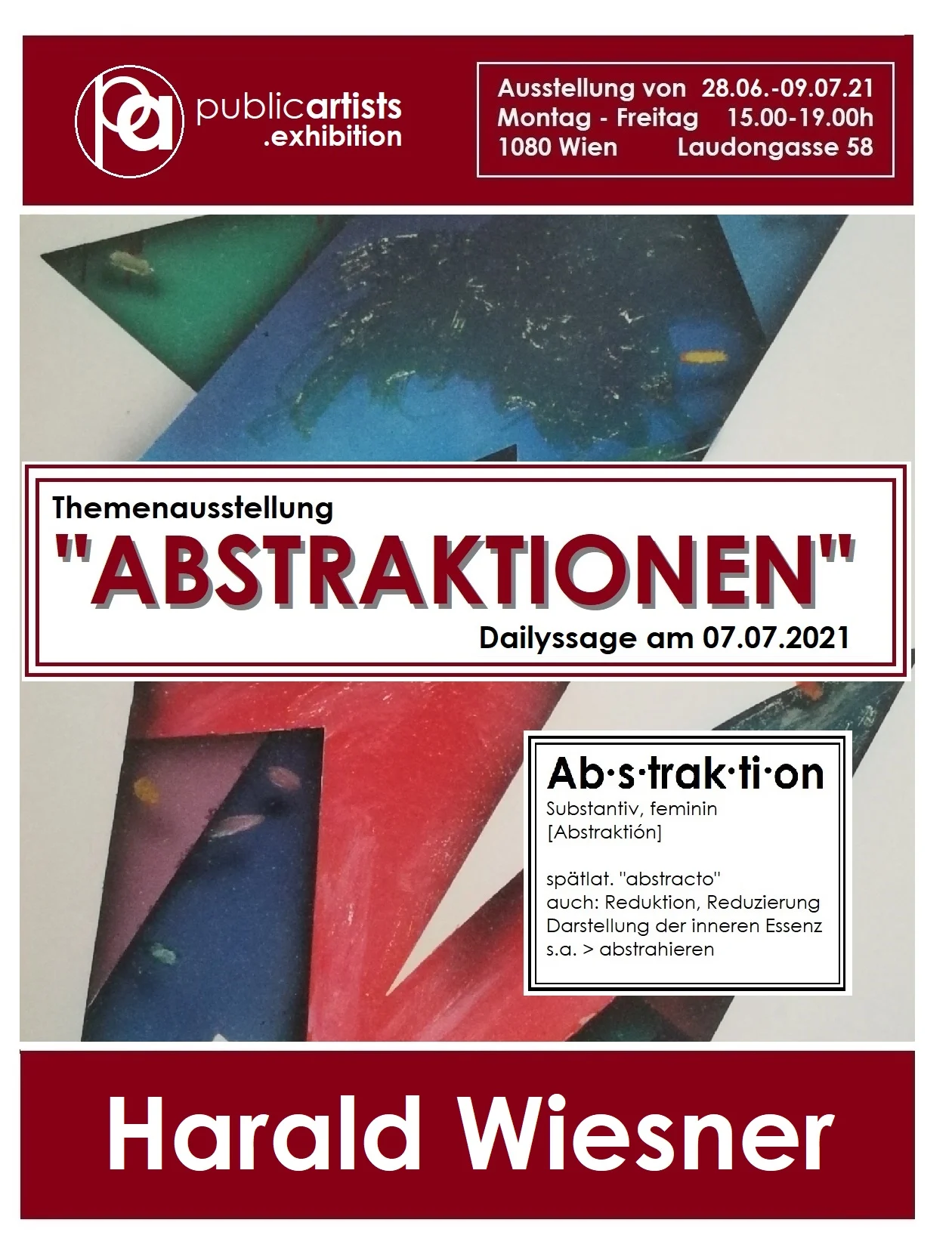 Харалд Визнер показва „ABSTRAKTION“