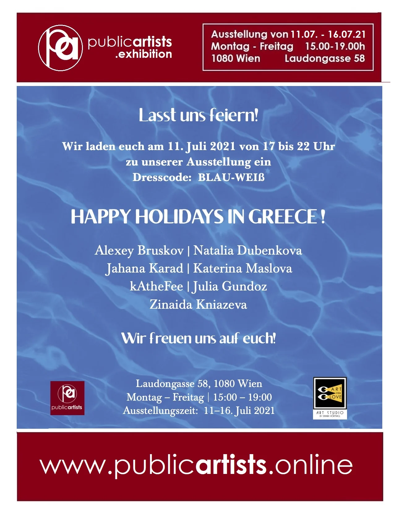 „HAPPY HOLIDAYS IN GREECE“ Ausstellung von art you love