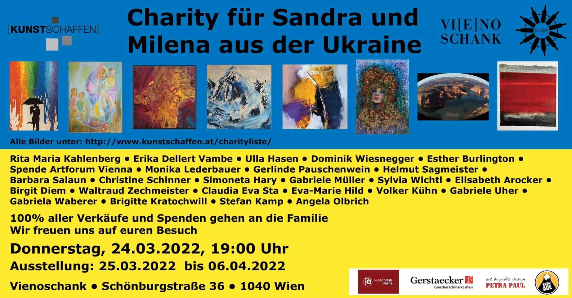 Vernissage Mostra di beneficenza per Milena e Sandra dall'Ucraina