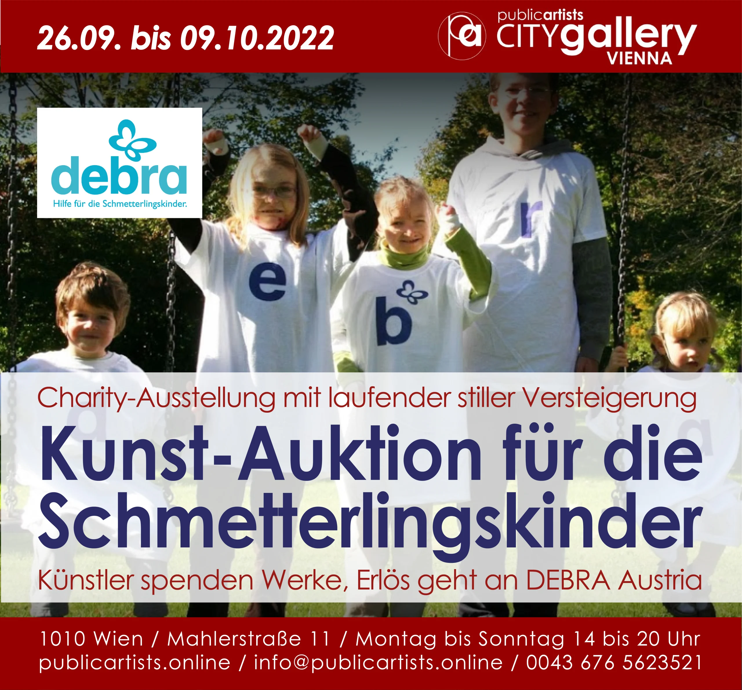 Ausstellungs-Auktion zu Gunsten der Schmetterlingskinder