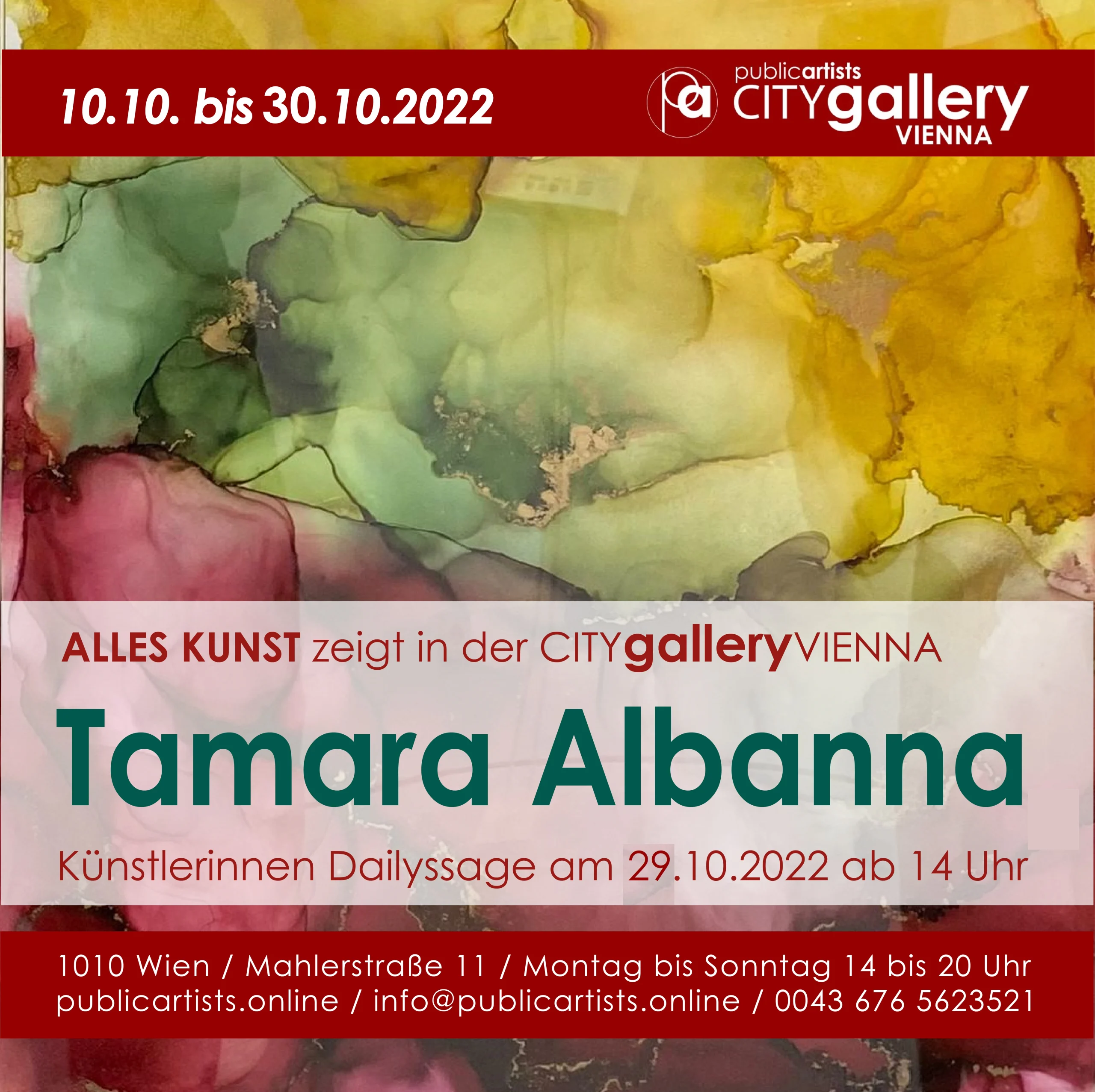 Tamara Albanna in the CITYgalleryVIENNA