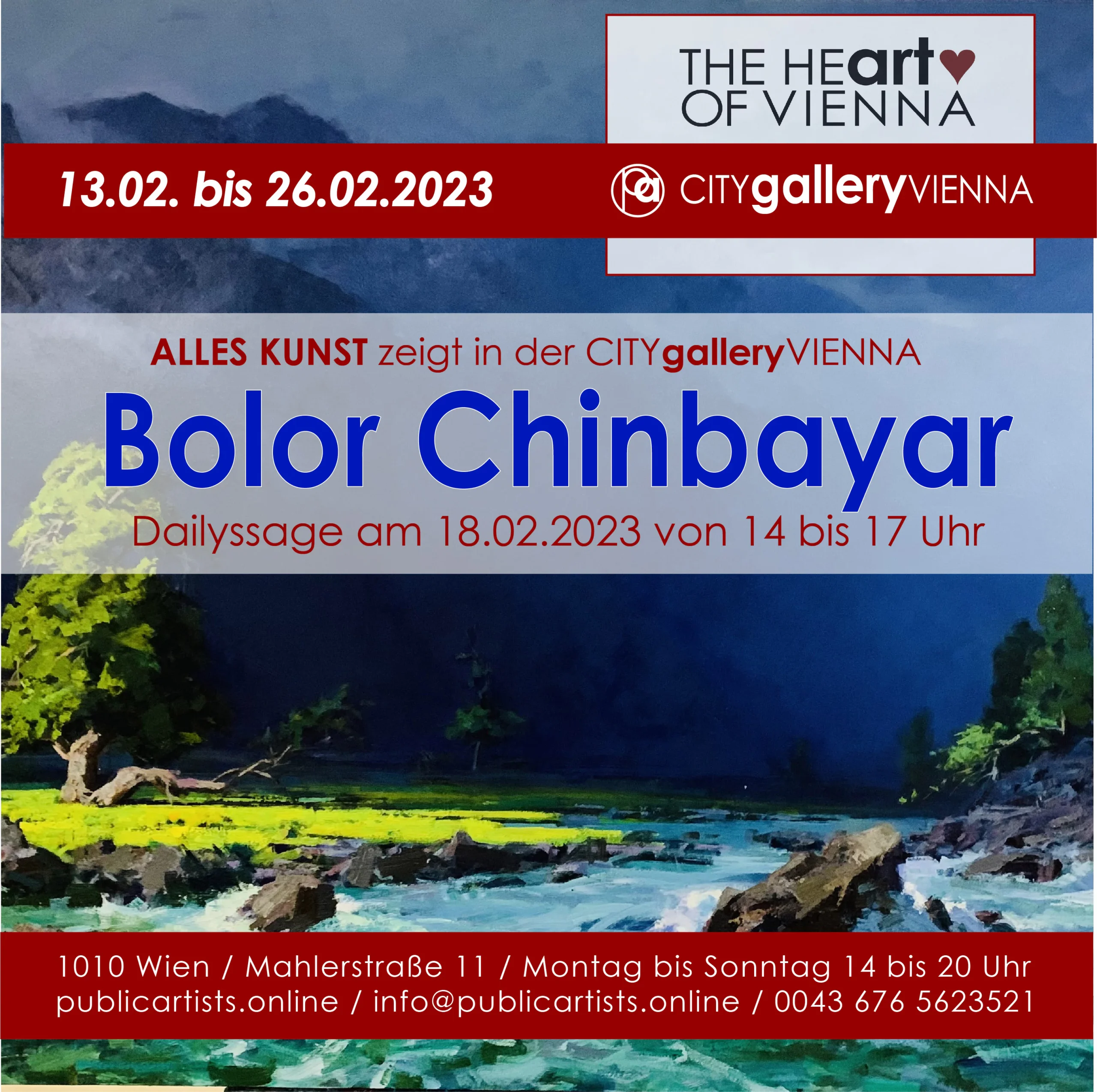 Bolor Chinbayar in der CITYgalleryVIENNA