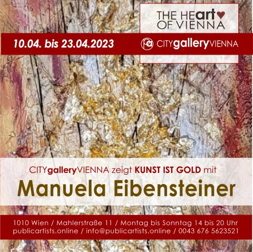 Manuela Eibensteiner KUNST IST GOLD'u gösteriyor