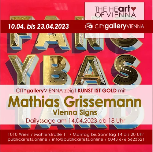 Mathias Grissemann KUNST IST GOLD'u gösteriyor