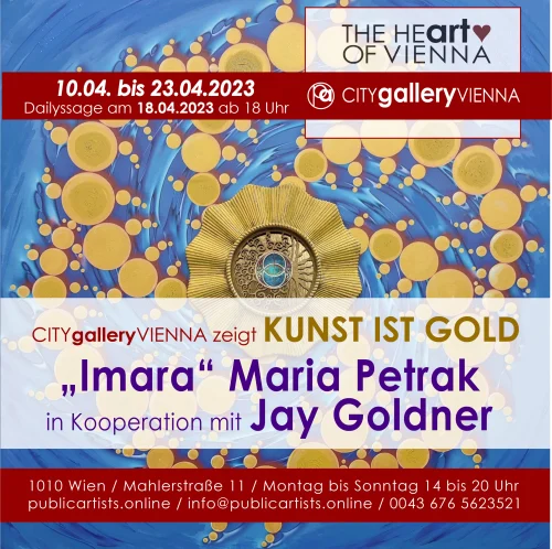 Imara Maria Petrak KUNST IST GOLD'u gösteriyor