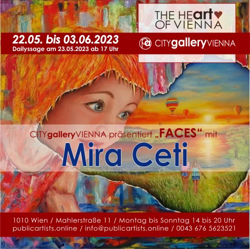 Mira Ceti vystavuje FACES v CITYgalleryVIENNA