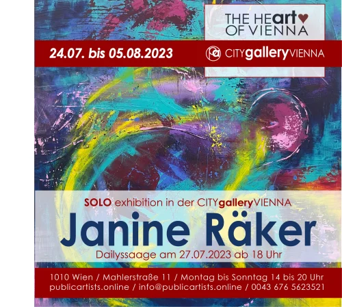 SOLO sergisi: Janine Räker CITYgalleryVIENNA'da