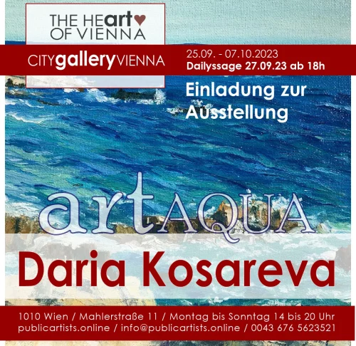 Daria Kosareva zeigt ART AQUA in der CITYgalleryVIENNA