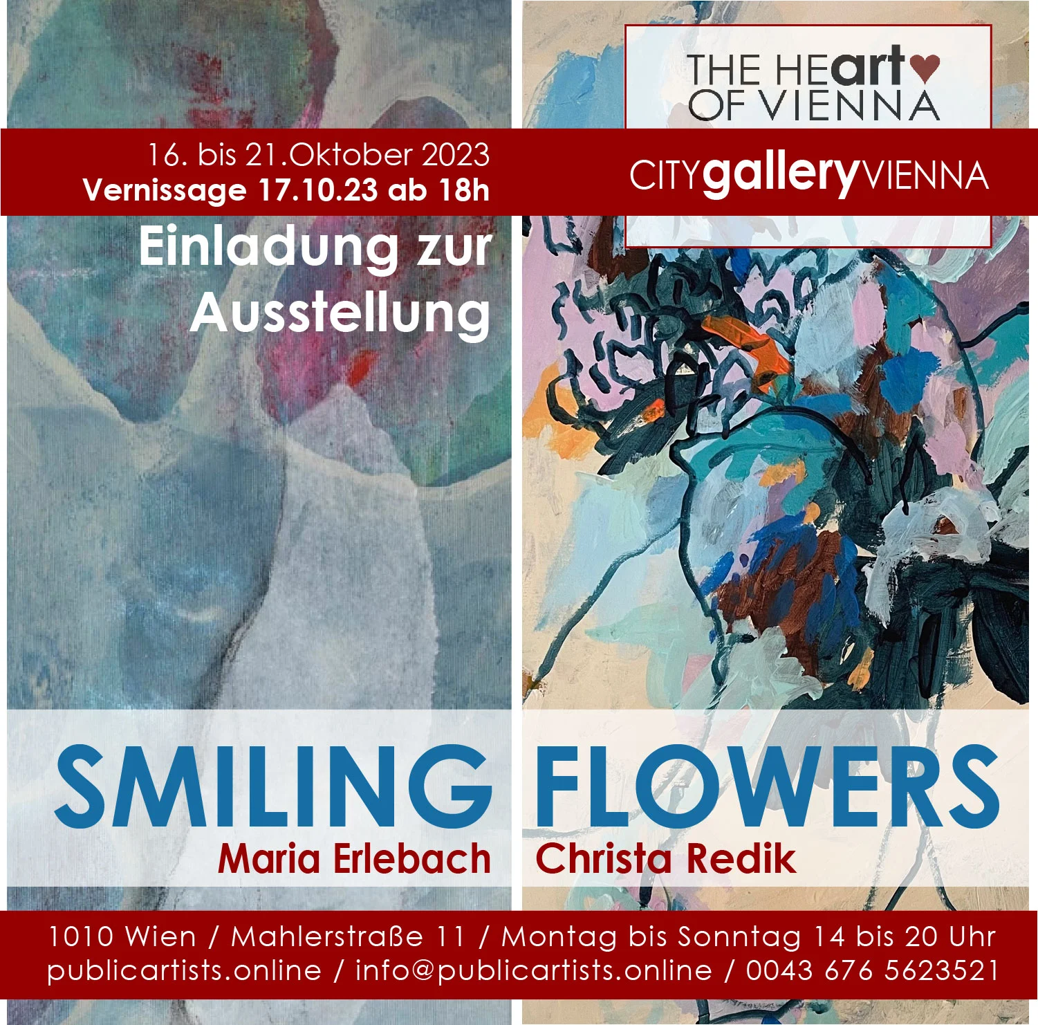 SMILING FLOWERS präsentiert von Maria Erlebach und Christa Redik