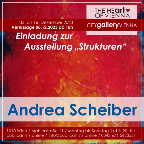 Andrea Scheiber zeigt STRUKTUREN in der CITYgalleryVIENNA