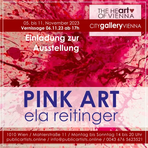 PINK ART ela reitinger in der CITYgalleryVIENNA