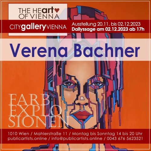 Verena Bachner a CITYgalleryVIENNA-ban mutatja be a FARBEXPLOSIONS-t