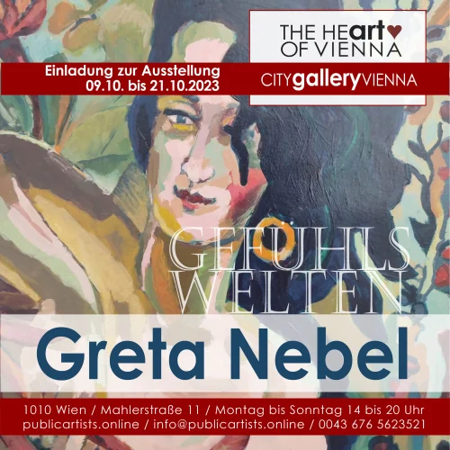 Greta Nebel zeigt GEFÜHLSWELTEN in der CITYgalleryVIENNA