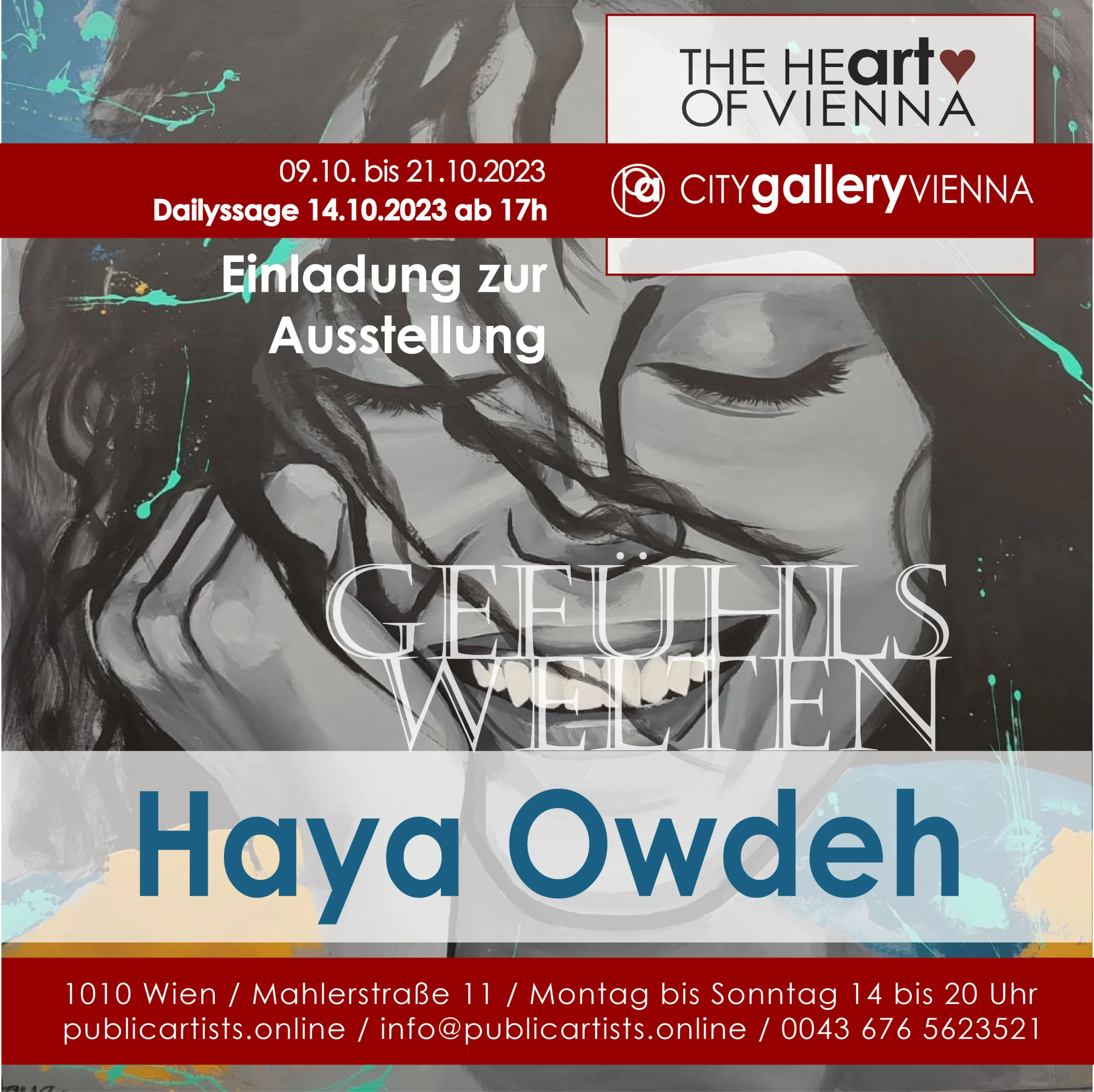Haya Owdeh zeigt GEFÜHLSWELTEN in der CITYgalleryVIENNA