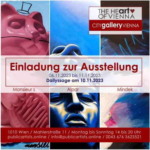 Monsieur s, Alpar und Mindek in der CITYgalleryVIENNA