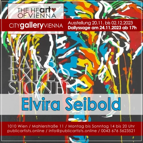 Elvira Seibold a CITYgalleryVIENNA-ban mutatja be a FARBEXPLOSIONS-t