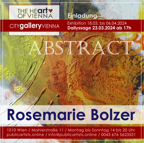 Rosemarie Bolzer vystavuje ABSTRACT v CITYgalleryVIENNA