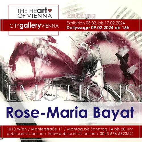 Rose-Maria Bayat vystavuje EMOTIONS v CITYgalleryVIENNA