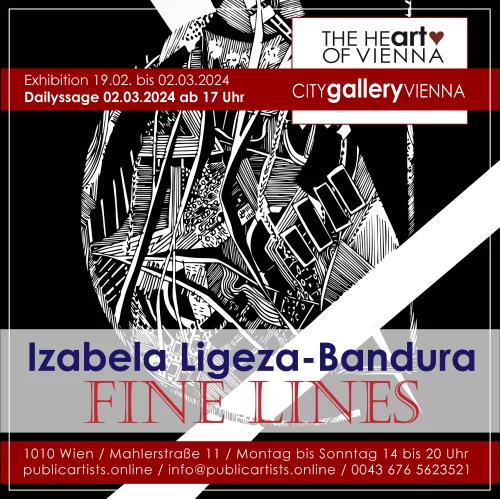 Izabela Ligeza-Bandura vystavuje FINE LINES v CITYgalleryVIENNA