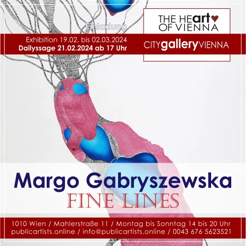 Margo Gabryszewska vystavuje v CITYgalleryVIENNA výstavu FINE LINES