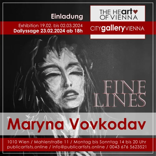 Марина Вовкодав показывает выставку FINE LINES в CITYgalleryVIENNA