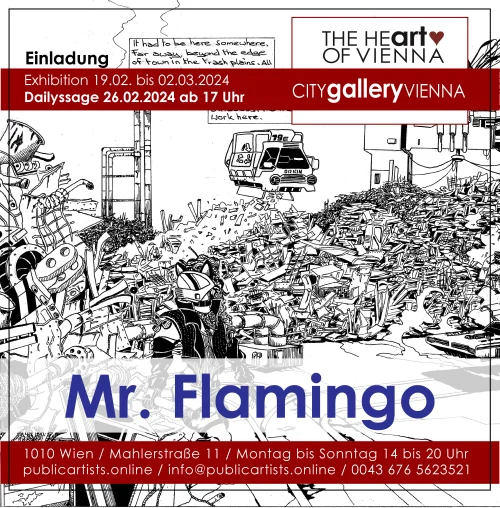 Bay Flamingo CITYgalleryVIENNA'da FINE LINES'i sergiliyor