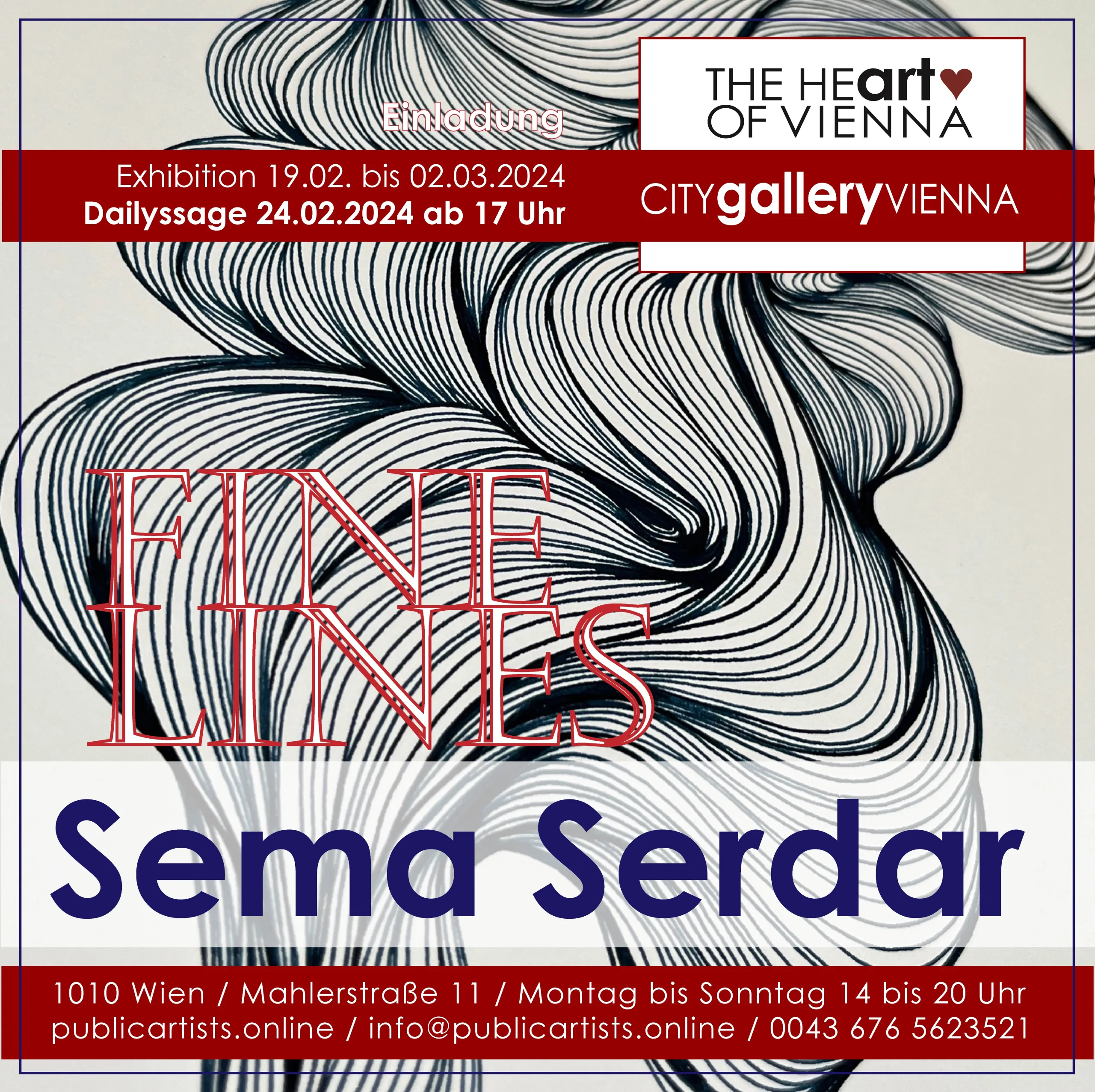 Sema Serdar zeigt FINE LINES in der CITYgalleryVIENNA
