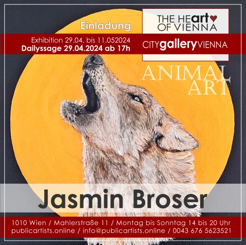 Jasmin Broser CITYgalleryVIENNA'da HAYVAN SANATINI sergiliyor