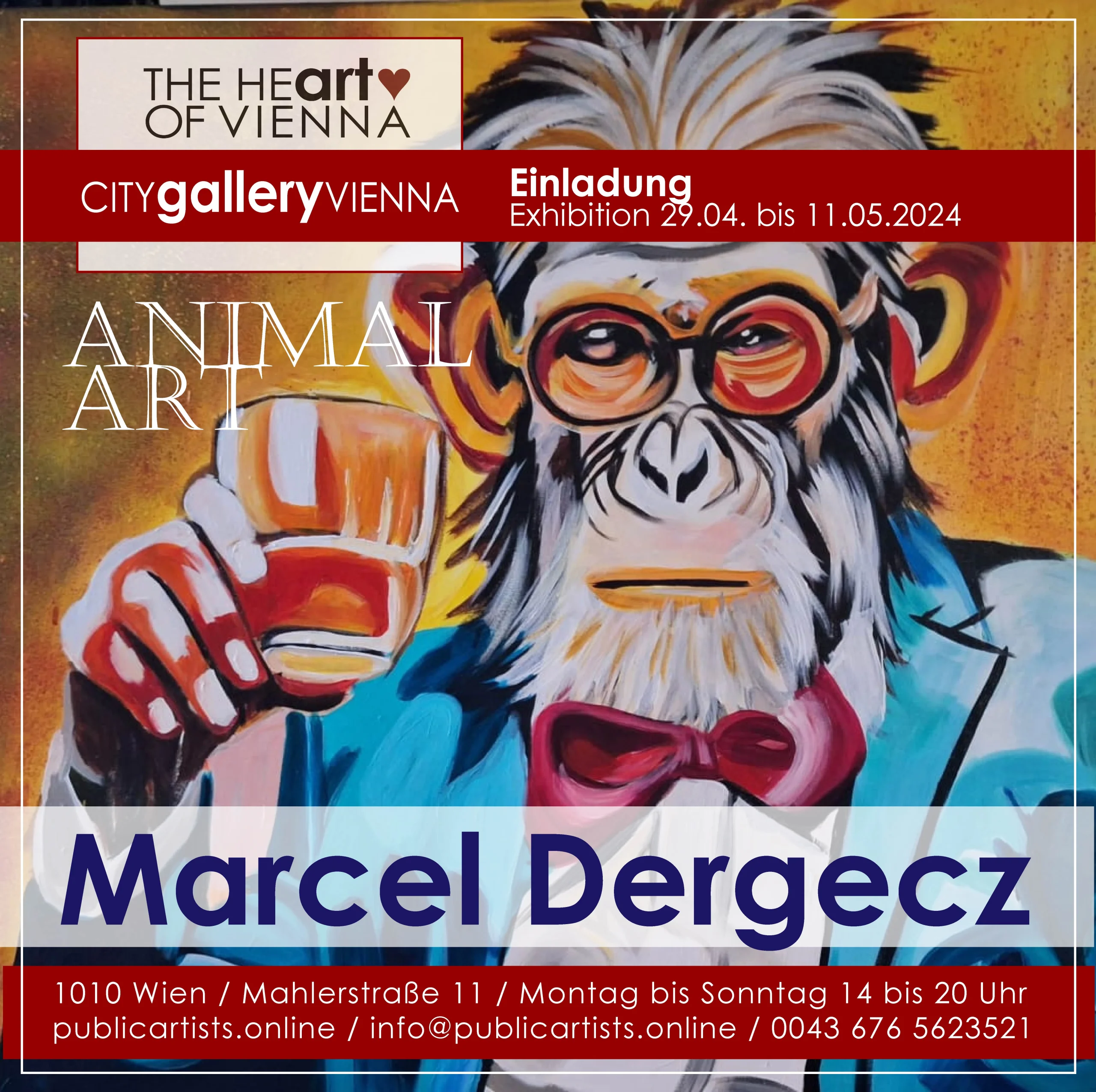 Marcel Dergecz présente ANIMAL ART à la CITYgalleryVIENNA