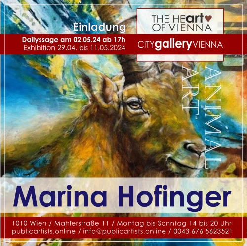 Marina Hofinger présente ANIMAL ART à la CITYgalleryVIENNA