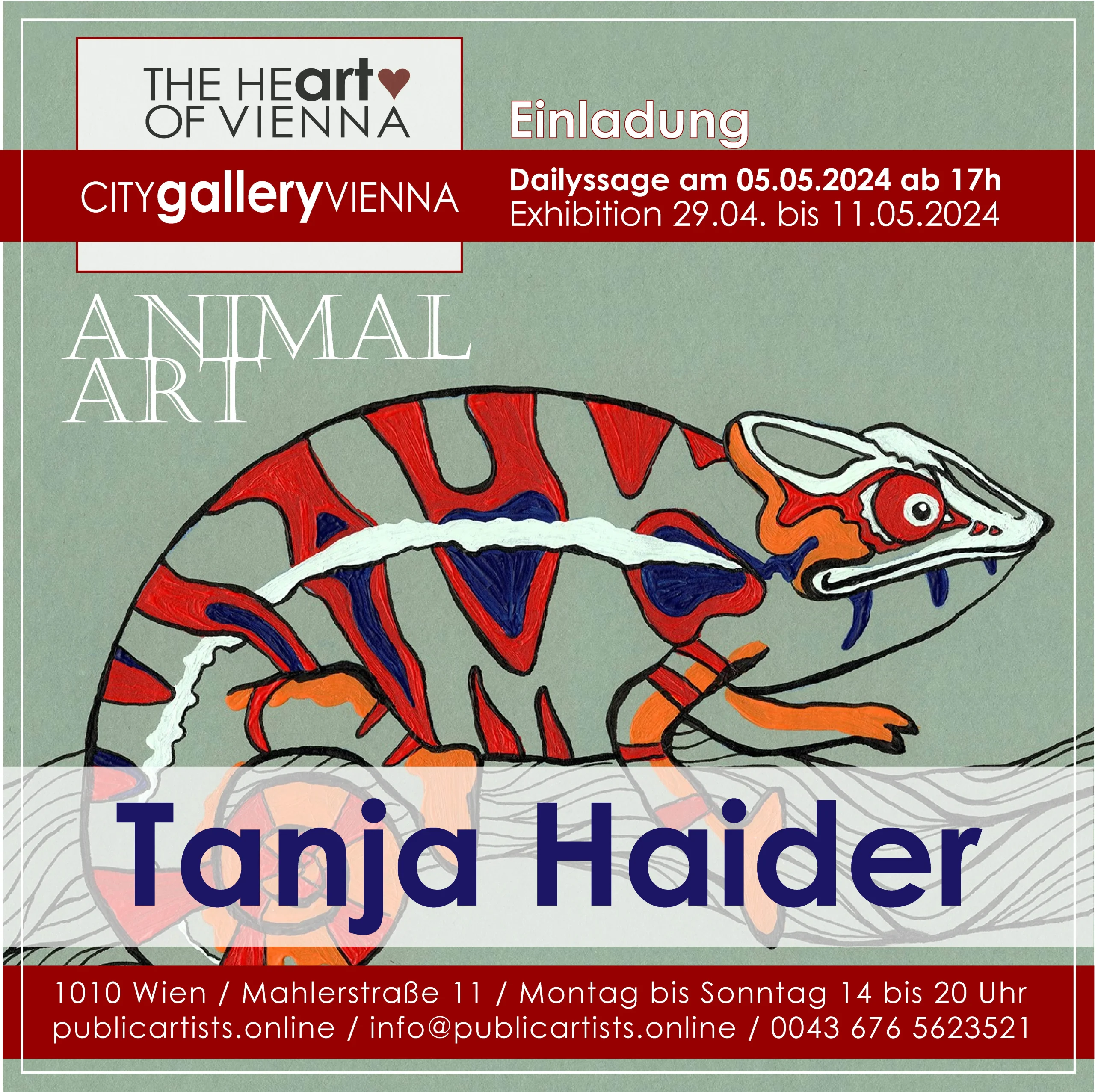 Tanja Haider CITYgalleryVIENNA'da HAYVAN SANATINI sergiliyor
