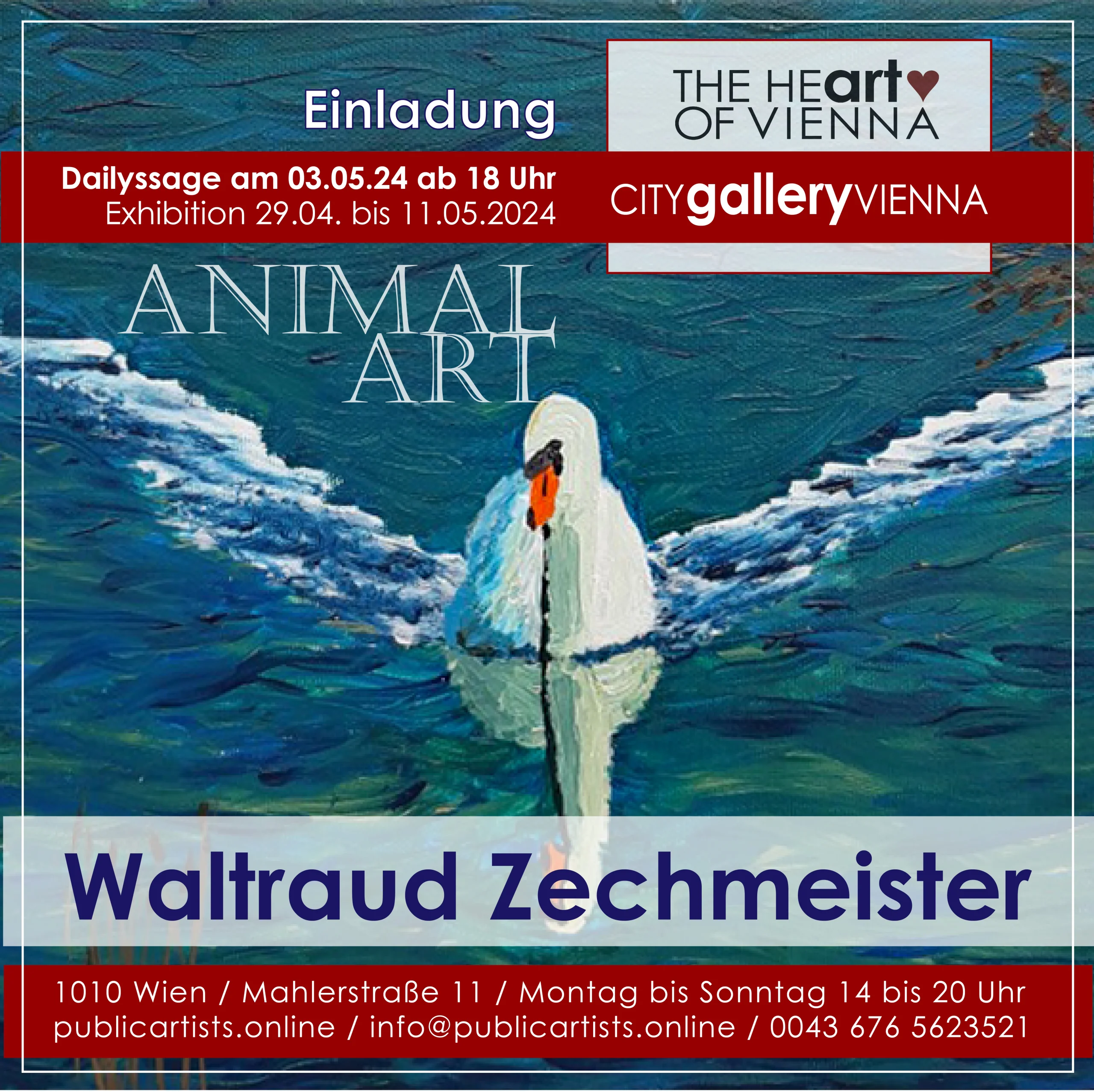Waltraud Zechmeister CITYgalleryVIENNA'da HAYVAN SANATINI sergiliyor