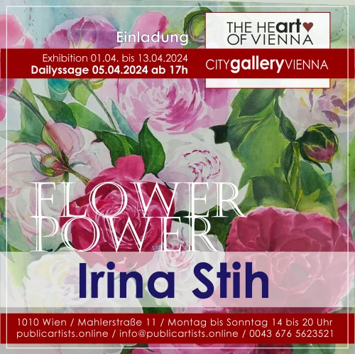 Irina Stih présente FLOWER POWER à la CITYgalleryVIENNA