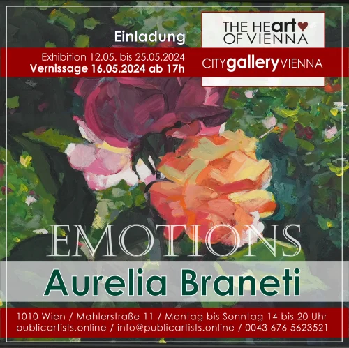 Aurelia Braneti vystavuje v CITYgalleryVIENNA výstavu EMOTIONS