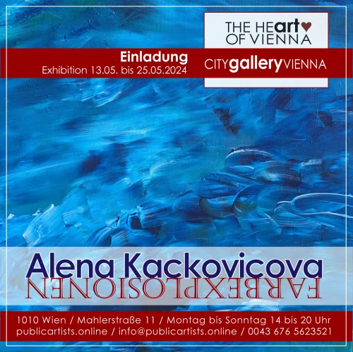 Alena Kackovičová vystavuje FARBEXPLOSIONS v CITYgalleryVIENNA