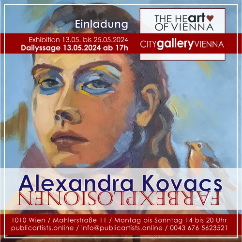 Alexandra Kovacs vystavuje FARBEXPLOSIONS v CITYgalleryVIENNA