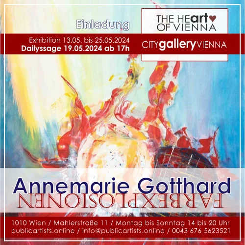 Annemarie Gotthard vystavuje FARBEXPLOSIONS v CITYgalleryVIENNA