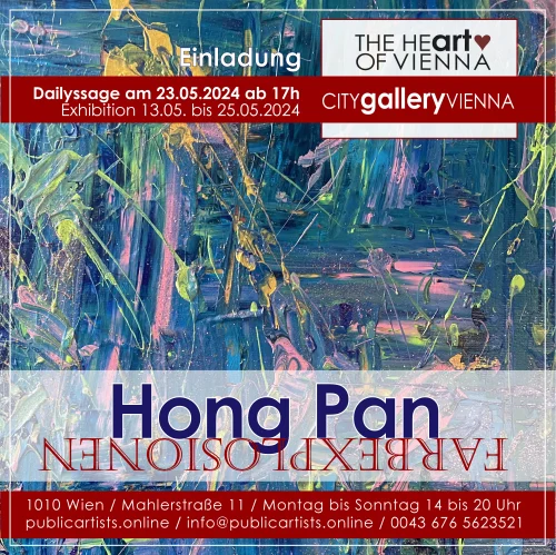 Hong Pan vystavuje FARBEXPLOSIONS v CITYgalleryVIENNA
