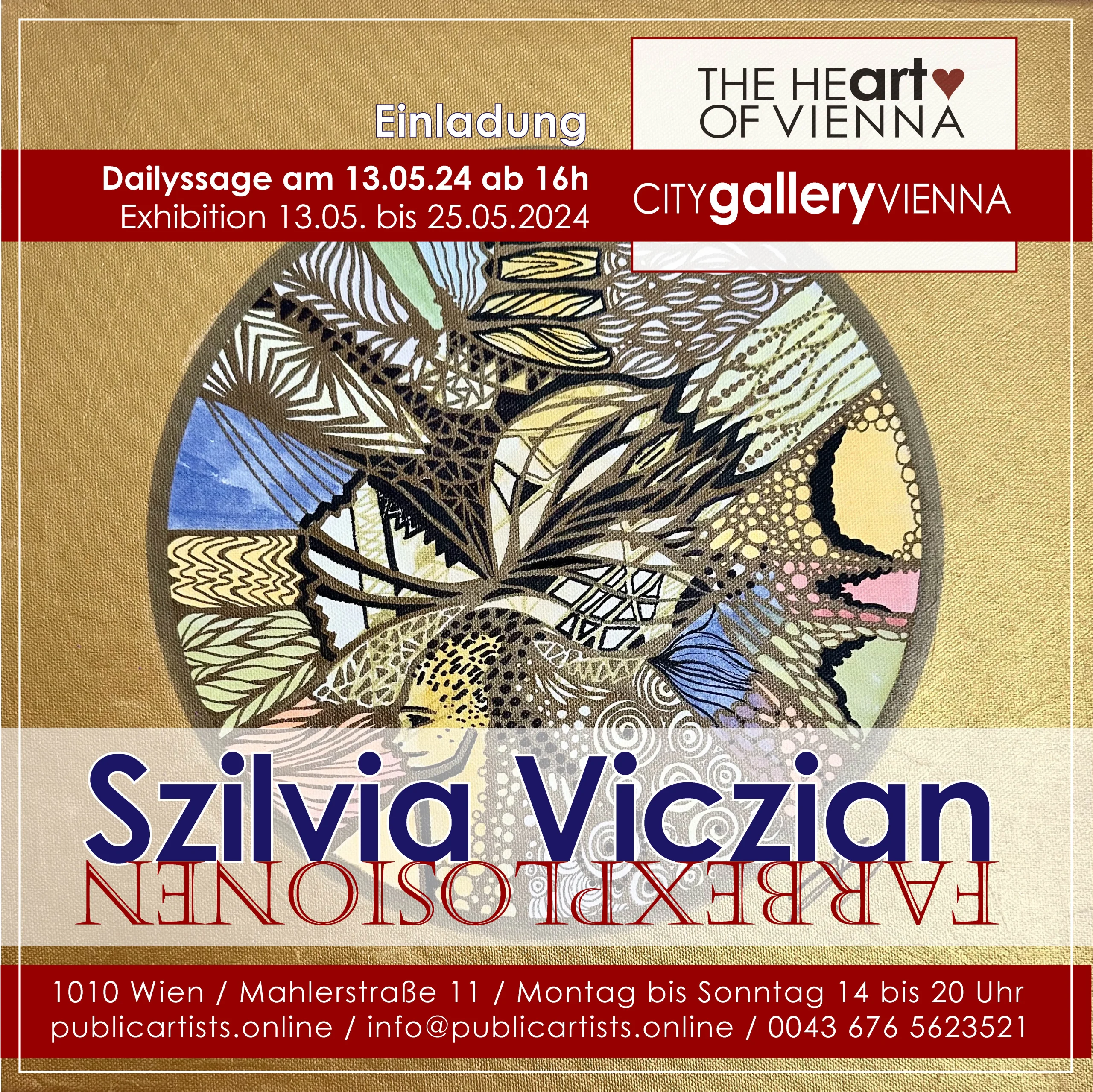 Szilvia Viczian vystavuje FARBEXPLOSIONS v CITYgalleryVIENNA