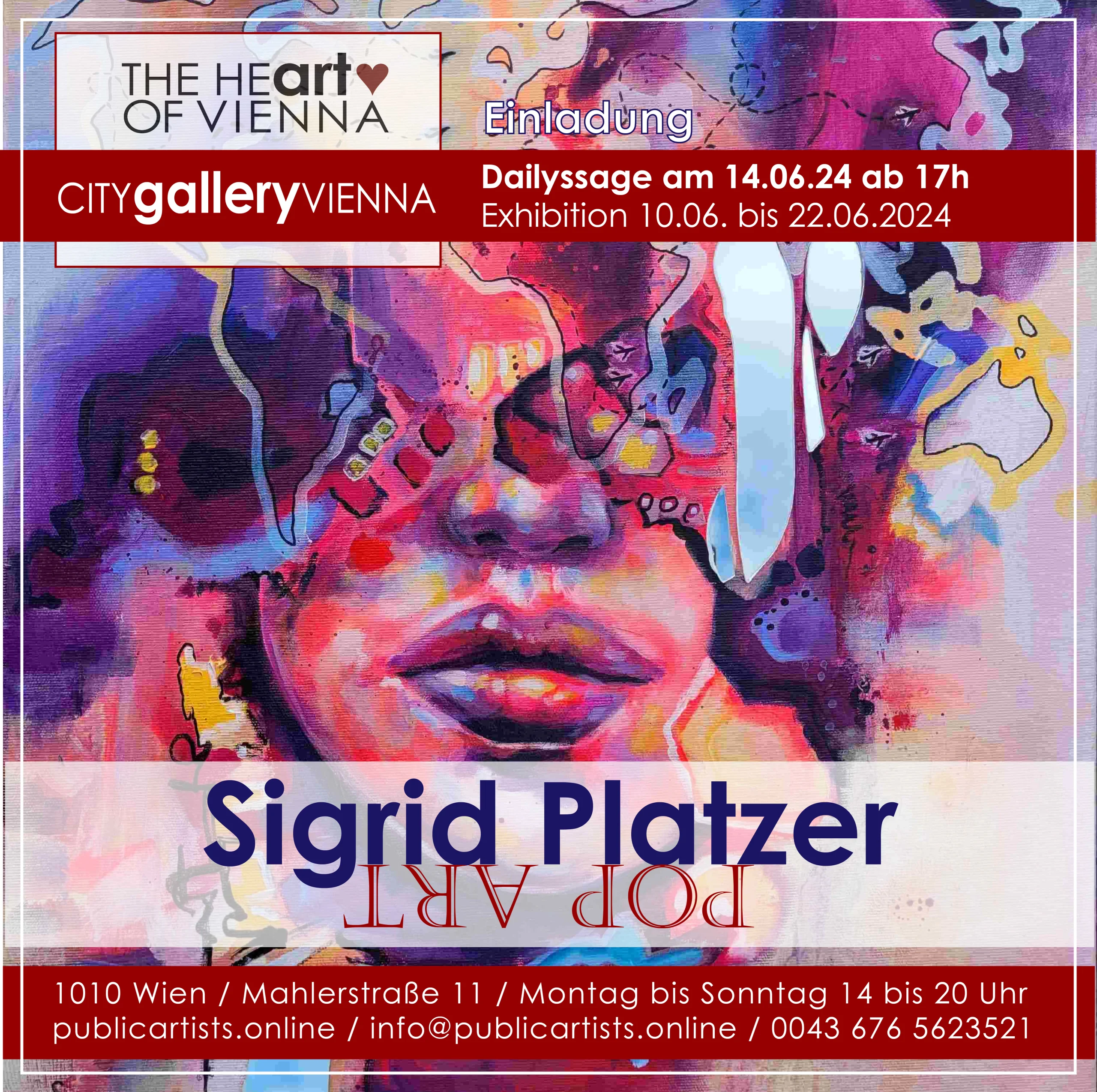 Sigrid Platzer CITYgalleryVIENNA'da POP SANATINI sergiliyor