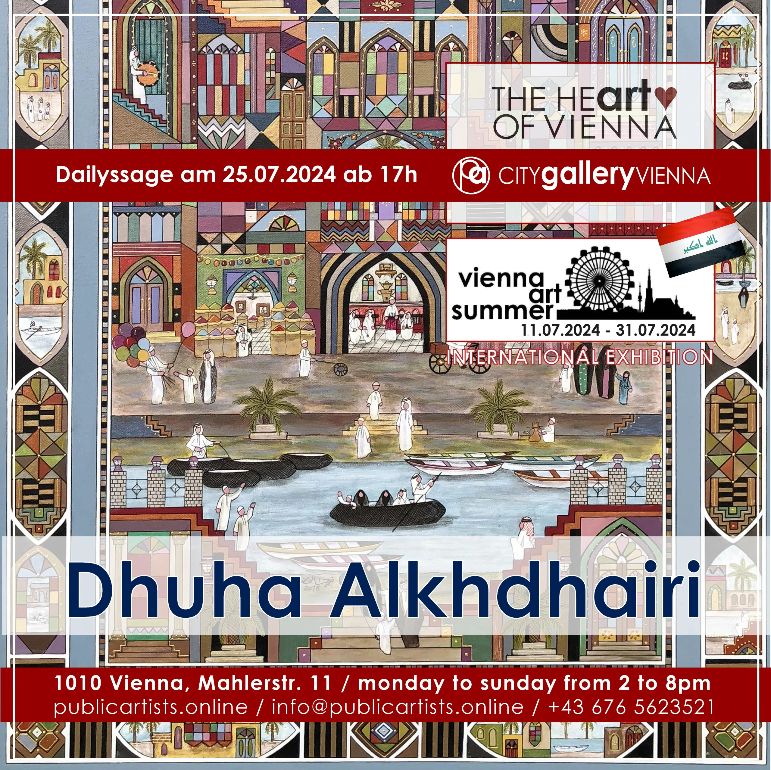 VIENNA ART SUMMER mit Dhuha Alkhdhairi in der CITYgalleryVIENNA