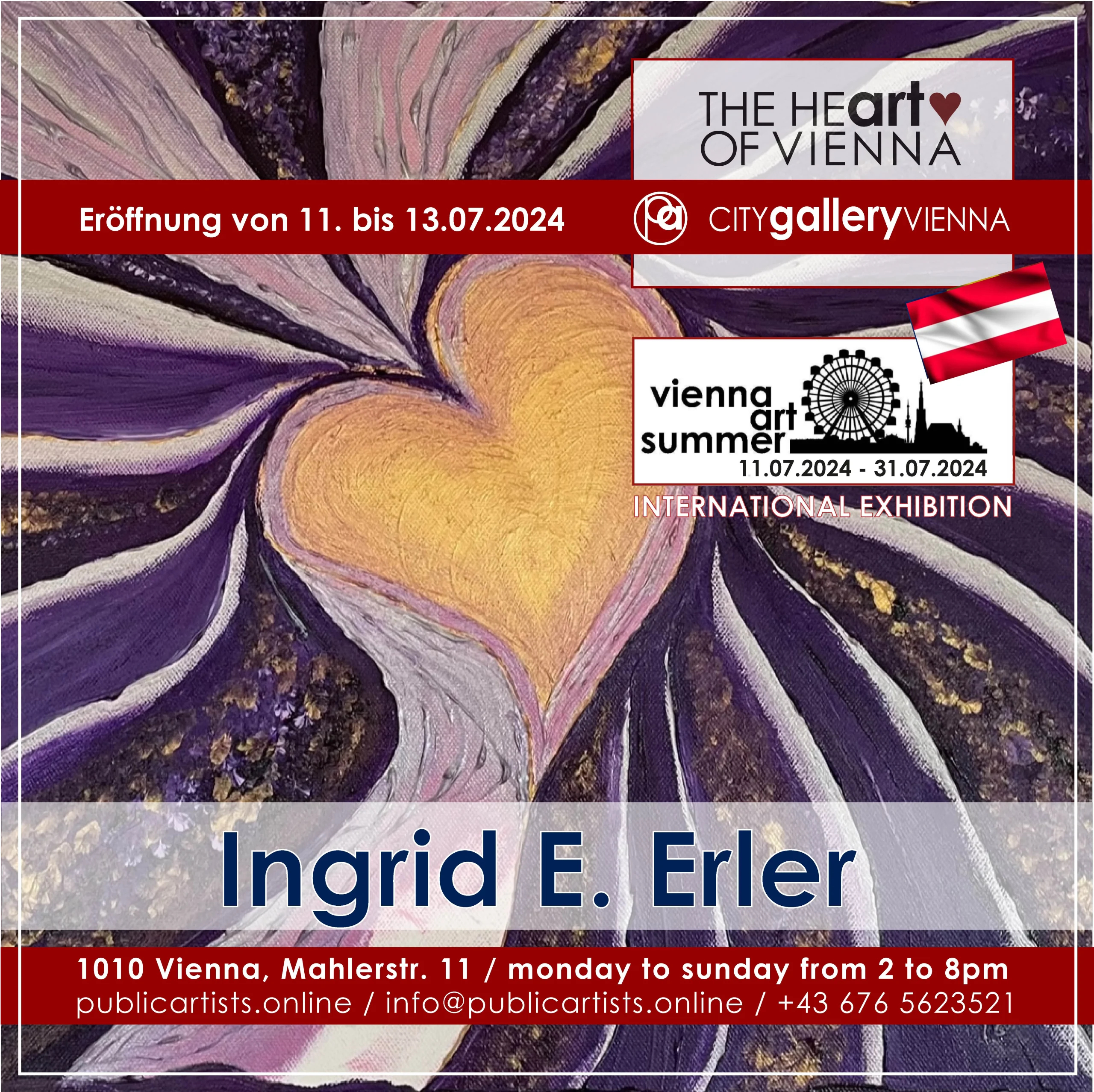 ВИЕНА АРТ ЛЯТО с Ингрид Е. Ерлер в CITYgalleryVIENNA