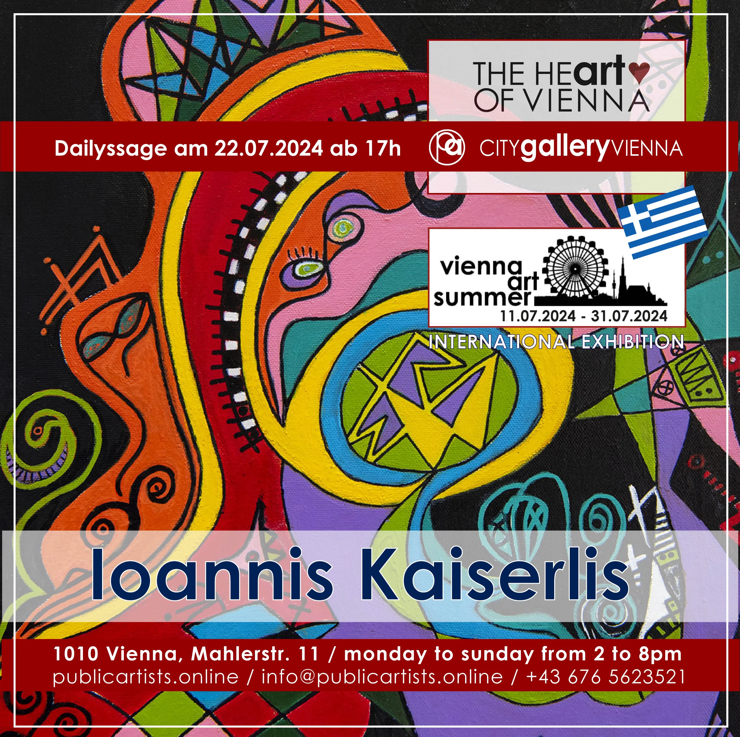 CITYgalleryVIENNA’da Ioannis Kaiserlis ile VIENNA ART SUMMER