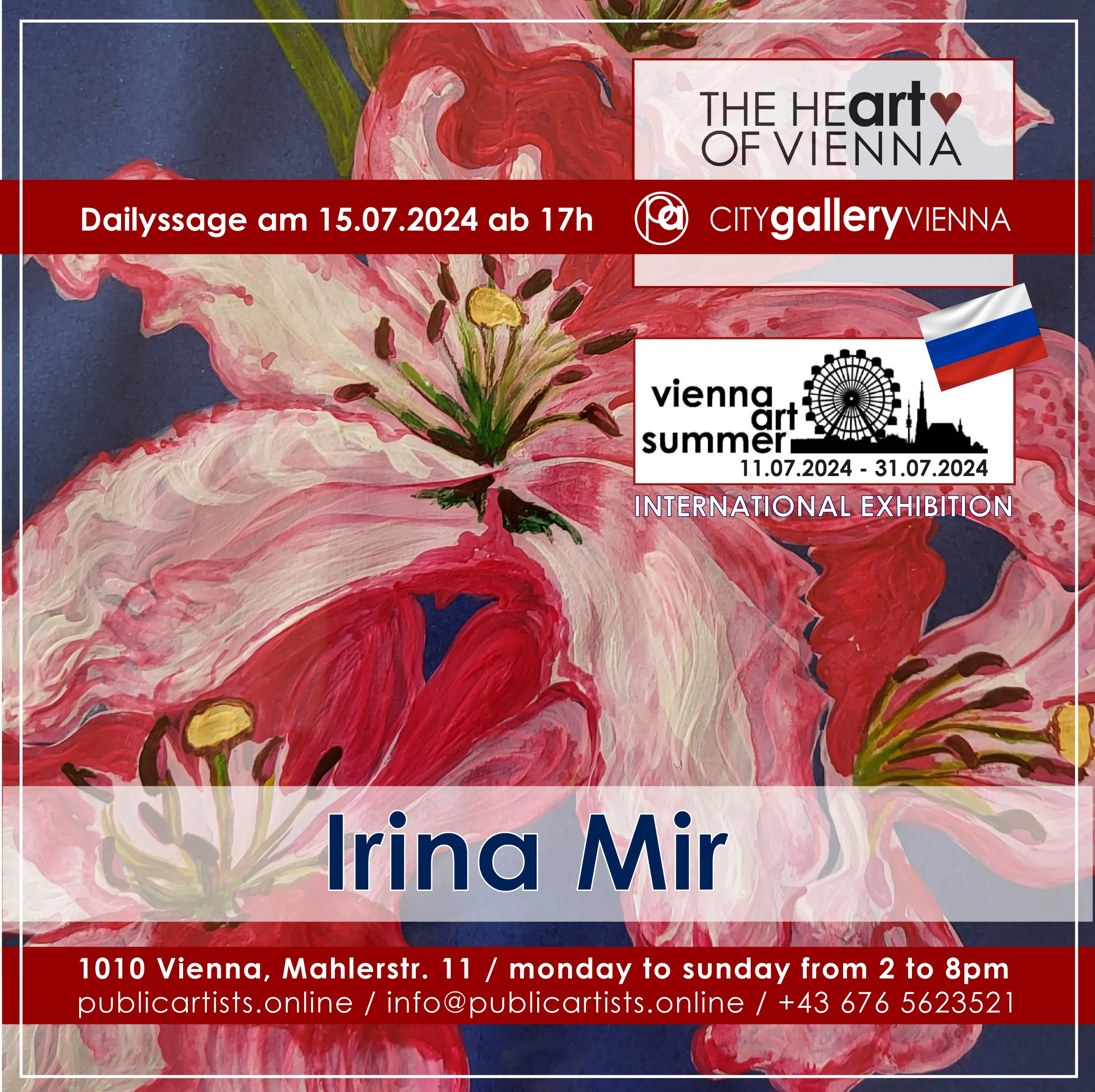 VIENNA ART SUMMER with Irina Mir in the CITYgalleryVIENNA