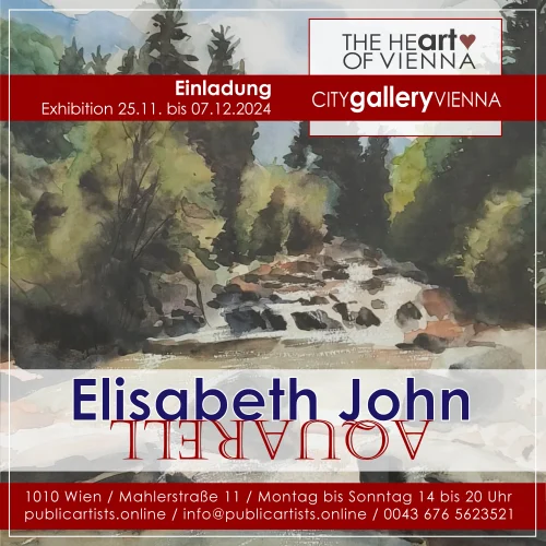 Elisabeth John CITYgalleryVIENNA'da AQUARELL'i sergiliyor