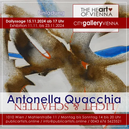 Antonella Quacchia vystavuje Svetlo a tiene v CITYgalleryVIENNA