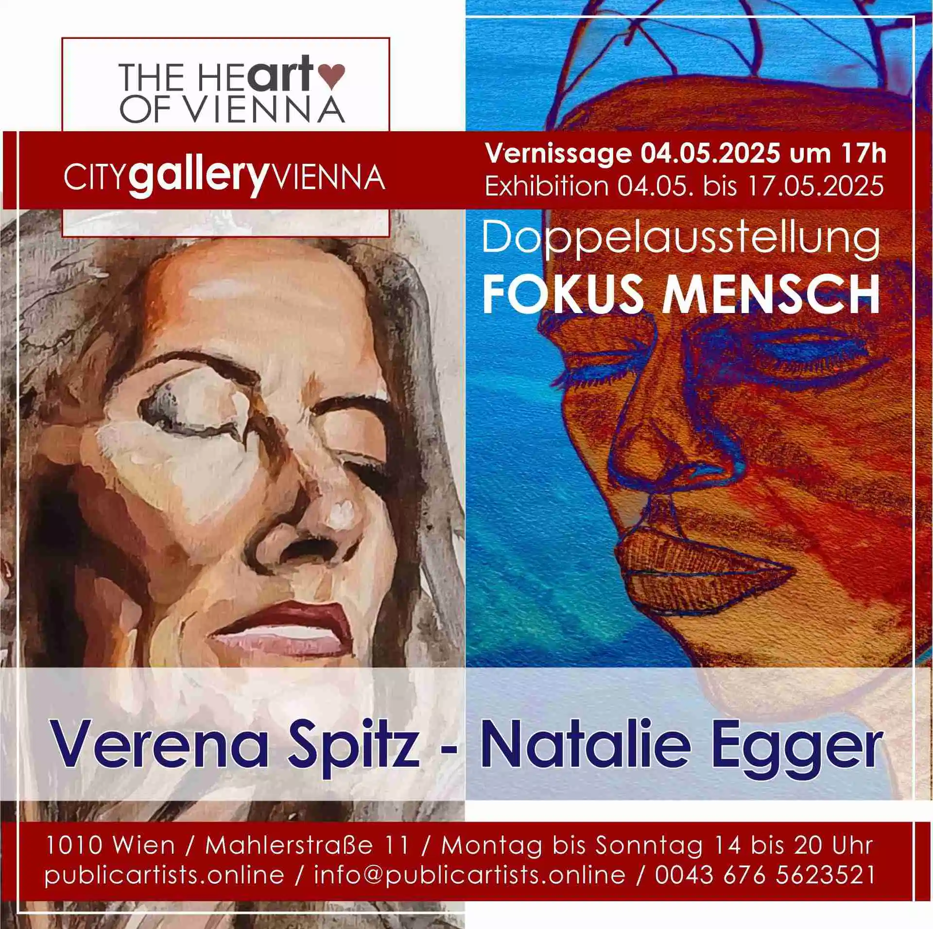 CITYgalleryVIENNA'da „FOKUS MENSCH“ adlı çifte sergi